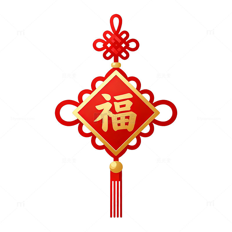 中国风春节福字挂饰设计素材