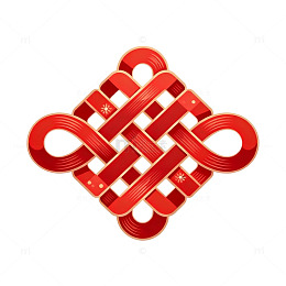 矢量风中国结红色传统纹样设计素材