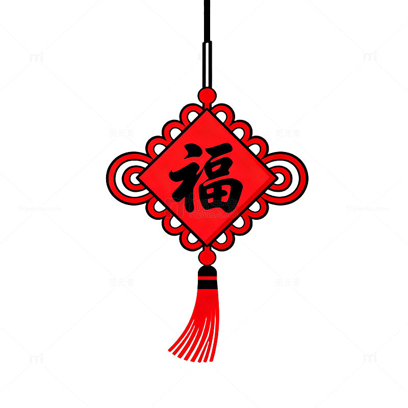 中国风春节福字挂饰设计素材