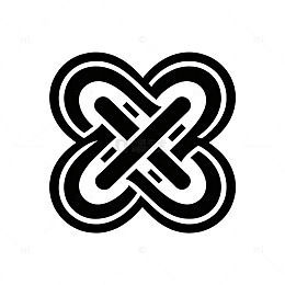 极简风无限结线条图案设计素材