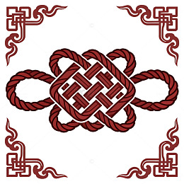 中式风格中国结图案矢量素材