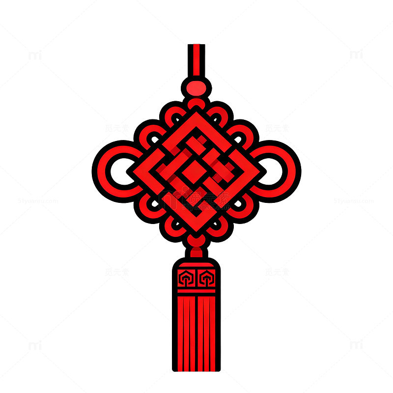 线性风中国结节日装饰设计素材