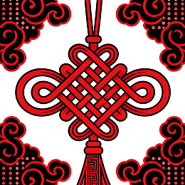 中式风格中国结装饰图案设计素材