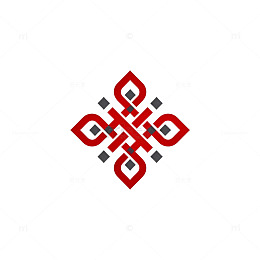 几何风中国结图案矢量设计素材