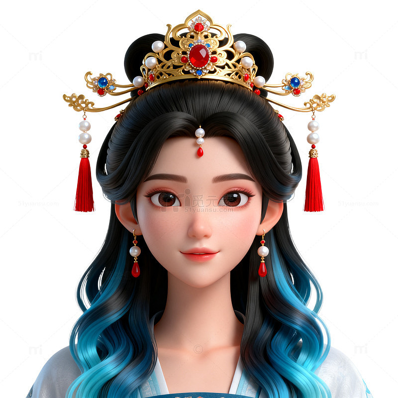 国风动漫古装少女角色设计素材