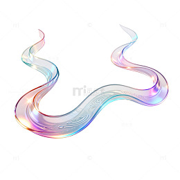 梦幻风彩色流线抽象艺术设计素材