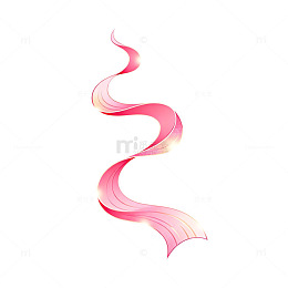 梦幻风粉色丝带飘动矢量素材
