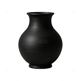 极简风黑色陶瓶