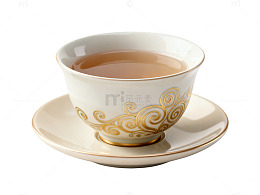 简约风茶杯茶碟静物素材