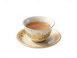 简约风茶杯茶碟静物素材