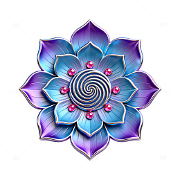 立体风莲花图案装饰设计素材