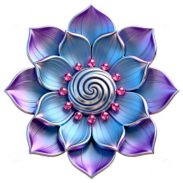 梦幻风莲花图案矢量设计素材