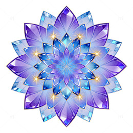 水晶风莲花图案矢量设计素材