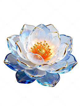 水晶风莲花造型装饰设计素材