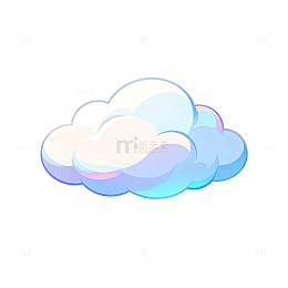 卡通风可爱云朵插画设计素材