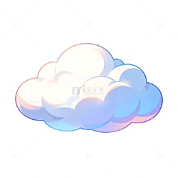 卡通风格梦幻云朵插画设计素材
