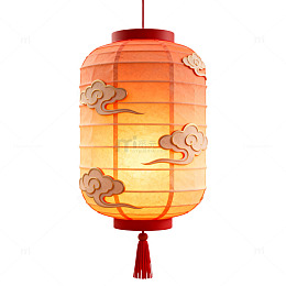 国风手绘灯笼云纹设计素材