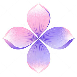渐变风抽象花朵矢量设计素材