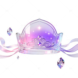 梦幻风水晶皇冠插画设计素材