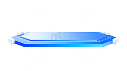 科技风蓝色渐变悬浮平台设计素材