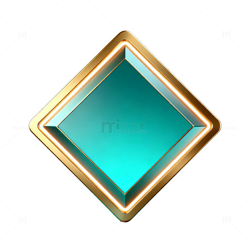 立体风蓝宝石钻石边框设计素材