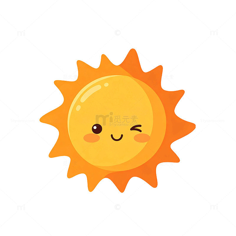 卡通风格可爱太阳表情设计素材