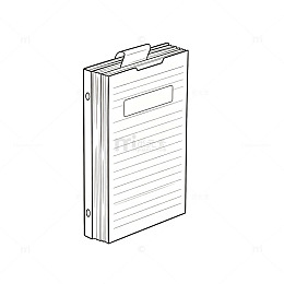 线描风笔记本手绘记事本设计素材
