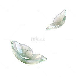 极简风透明花瓣玻璃器皿设计素材