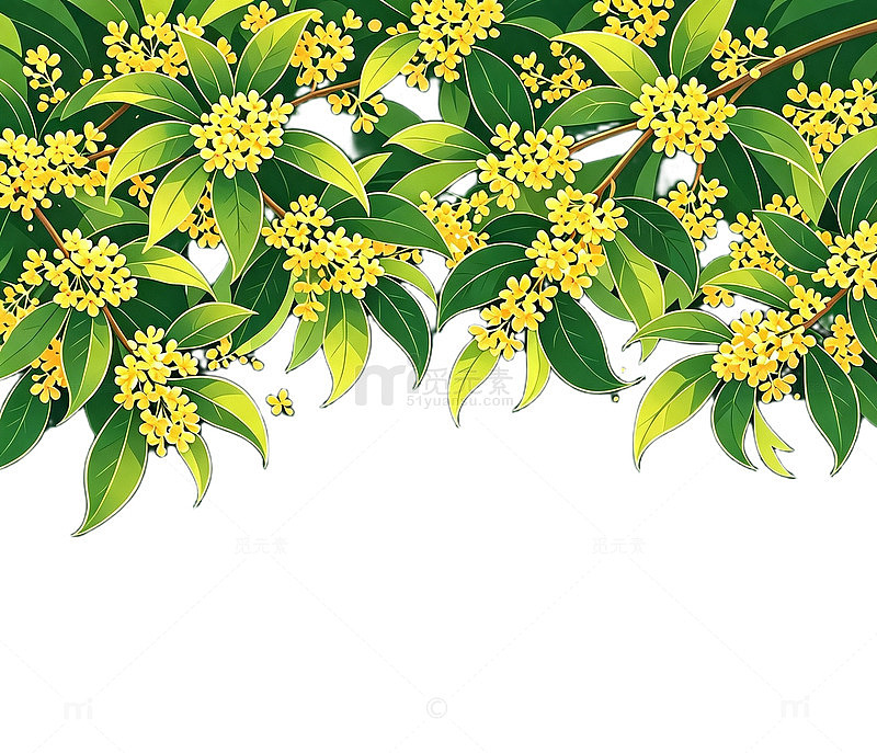 中秋桂花免扣素材