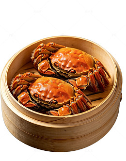 摄影图蒸笼大闸蟹美食摄影素材