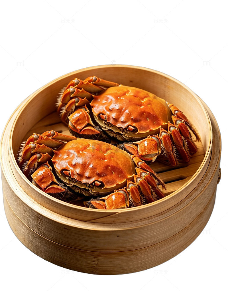 摄影图蒸笼大闸蟹美食摄影素材