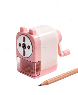 粉色削笔刀摄影图