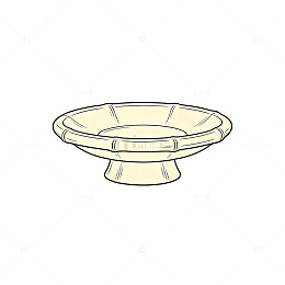 简约风陶瓷盘子线条插画设计素材