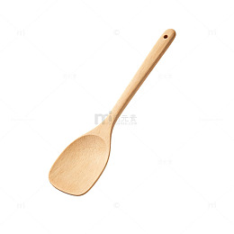 简约风木质厨具手绘勺子设计素材