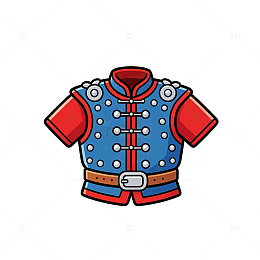 卡通风古代铠甲服饰设计素材