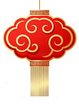 矢量风中国风祥云灯笼设计素材