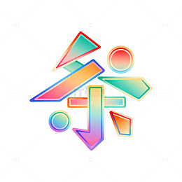 渐变风抽象几何图形设计素材
