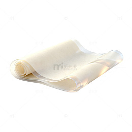 极简风透明卷状薄膜设计素材
