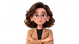 卡通风格职场女性人物设计素材
