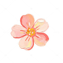 水彩风樱花花卉手绘插画设计素材