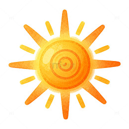 卡通风格太阳图案矢量素材