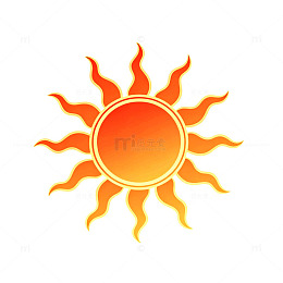 卡通风格太阳图案矢量素材