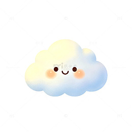 可爱风卡通云朵表情设计素材