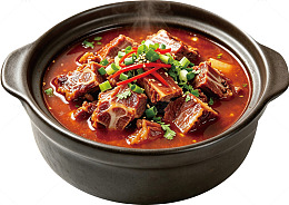 羊肉砂锅写实风麻辣美食摄影素材