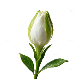一枝栀子花花苞