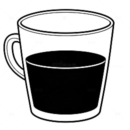 线条风咖啡杯简约手绘设计素材