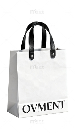 极简风白色购物袋品牌设计素材