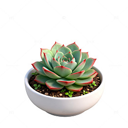极简风多肉植物盆栽设计素材