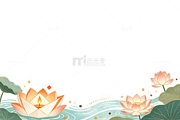 河灯细节 莲花灯 纸船灯