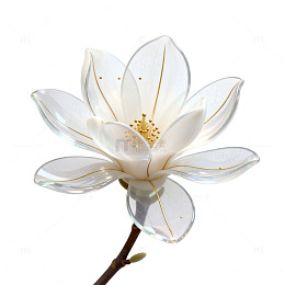 极简风玉兰花枝高清素材